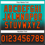 Custom Stitched Aqua Orange-Black Fade Fashion Sports Pullover Sweatshirt Hoodie
