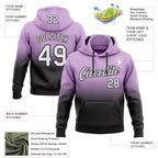 Custom Stitched Light Purple White-Black Fade Fashion Sports Pullover Sweatshirt Hoodie