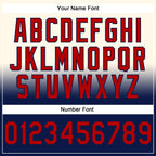 Custom Stitched Cream Red-Navy Fade Fashion Sports Pullover Sweatshirt Hoodie