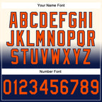 Custom Stitched Cream Orange-Navy Fade Fashion Sports Pullover Sweatshirt Hoodie