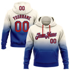 Custom Stitched Cream Red-Royal Fade Fashion Sports Pullover Sweatshirt Hoodie