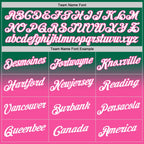 Custom Stitched Kelly Green White-Pink Fade Fashion Sports Pullover Sweatshirt Hoodie