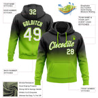 Custom Stitched Black White-Neon Green Fade Fashion Sports Pullover Sweatshirt Hoodie