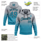 Custom Stitched Gray Panther Blue-Black Fade Fashion Sports Pullover Sweatshirt Hoodie