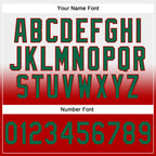 Custom Stitched White Kelly Green-Red Fade Fashion Sports Pullover Sweatshirt Hoodie