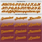 Custom Stitched White Burgundy-Gold Fade Fashion Sports Pullover Sweatshirt Hoodie