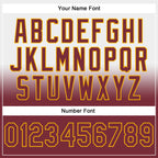 Custom Stitched White Burgundy-Gold Fade Fashion Sports Pullover Sweatshirt Hoodie