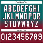 Custom Stitched Teal White-Crimson Fade Fashion Sports Pullover Sweatshirt Hoodie