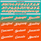 Custom Stitched Aqua White-Orange Fade Fashion Sports Pullover Sweatshirt Hoodie