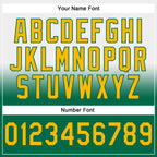 Custom Stitched White Gold-Kelly Green Fade Fashion Sports Pullover Sweatshirt Hoodie