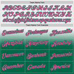 Custom Stitched White Pink-Kelly Green Fade Fashion Sports Pullover Sweatshirt Hoodie