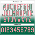 Custom Stitched White Medium Pink-Kelly Green Fade Fashion Sports Pullover Sweatshirt Hoodie