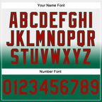 Custom Stitched White Red-Kelly Green Fade Fashion Sports Pullover Sweatshirt Hoodie