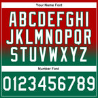 Custom Stitched Red White-Kelly Green Fade Fashion Sports Pullover Sweatshirt Hoodie