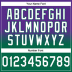 Custom Stitched Purple White-Kelly Green Fade Fashion Sports Pullover Sweatshirt Hoodie