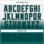 Custom Stitched White Midnight Green-Black Fade Fashion Sports Pullover Sweatshirt Hoodie