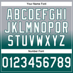 Custom Stitched Gray White-Midnight Green Fade Fashion Sports Pullover Sweatshirt Hoodie