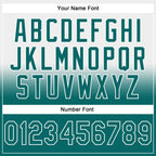 Custom Stitched White Teal Fade Fashion Sports Pullover Sweatshirt Hoodie