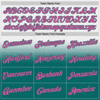 Custom Stitched White Pink-Teal Fade Fashion Sports Pullover Sweatshirt Hoodie