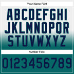 Custom Stitched White Navy-Teal Fade Fashion Sports Pullover Sweatshirt Hoodie