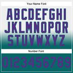 Custom Stitched White Purple-Teal Fade Fashion Sports Pullover Sweatshirt Hoodie