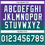 Custom Stitched Purple White-Teal Fade Fashion Sports Pullover Sweatshirt Hoodie