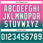 Custom Stitched Pink White-Teal Fade Fashion Sports Pullover Sweatshirt Hoodie