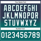 Custom Stitched Navy White-Teal Fade Fashion Sports Pullover Sweatshirt Hoodie