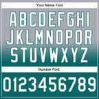 Custom Stitched Gray White-Teal Fade Fashion Sports Pullover Sweatshirt Hoodie