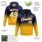 Custom Stitched Navy White-Gold Fade Fashion Sports Pullover Sweatshirt Hoodie