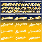 Custom Stitched Navy White-Gold Fade Fashion Sports Pullover Sweatshirt Hoodie