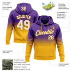 Custom Stitched Purple White-Gold Fade Fashion Sports Pullover Sweatshirt Hoodie