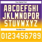 Custom Stitched Purple White-Gold Fade Fashion Sports Pullover Sweatshirt Hoodie