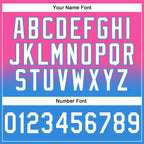 Custom Stitched Pink White-Powder Blue Fade Fashion Sports Pullover Sweatshirt Hoodie