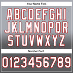 Custom Stitched Gray White Steel Gray-Red Fade Fashion Sports Pullover Sweatshirt Hoodie