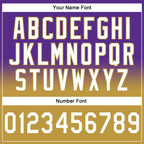 Custom Stitched Purple White-Old Gold Fade Fashion Sports Pullover Sweatshirt Hoodie