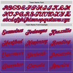 Custom Stitched White Red-Purple Fade Fashion Sports Pullover Sweatshirt Hoodie