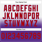 Custom Stitched White Red-Purple Fade Fashion Sports Pullover Sweatshirt Hoodie