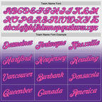 Custom Stitched White Pink-Purple Fade Fashion Sports Pullover Sweatshirt Hoodie