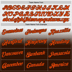 Custom Stitched White Orange-Brown Fade Fashion Sports Pullover Sweatshirt Hoodie