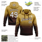 Custom Stitched Old Gold White-Brown Fade Fashion Sports Pullover Sweatshirt Hoodie