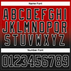 Custom Red Black-White Fade Fashion Hockey Lace Neck Jersey