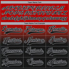 Custom Red Black-Gray Fade Fashion Hockey Lace Neck Jersey