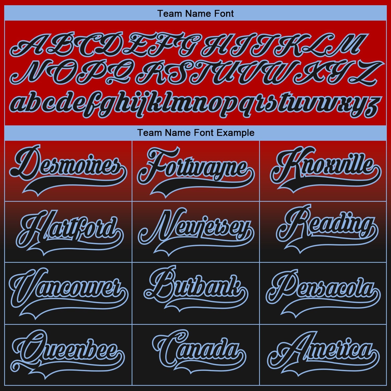 Custom Red Black-Light Blue Fade Fashion Hockey Lace Neck Jersey