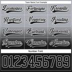 Custom Gray Black-White Fade Fashion Hockey Lace Neck Jersey