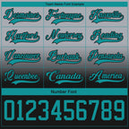 Custom Gray Teal-Black Fade Fashion Hockey Lace Neck Jersey