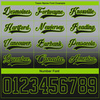 Custom Gray Black-Neon Green Fade Fashion Hockey Lace Neck Jersey