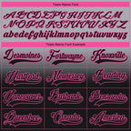 Custom Gray Black-Pink Fade Fashion Hockey Lace Neck Jersey