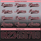 Custom Gray Black-Medium Pink Fade Fashion Hockey Lace Neck Jersey