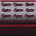 Custom Gray Black-Crimson Fade Fashion Hockey Lace Neck Jersey
